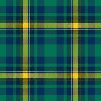 Classical fabric textile seamless, nostalgic check texture. Overlayed plaid background tartan pattern in teal and dark colors. vector