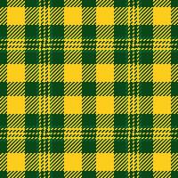 Vibrant yellow and green plaid pattern. Perfect for textile design, website backgrounds, or autumnal themed projects. This bold, geometric design evokes feelings of warmth and energy. vector