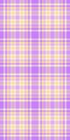 Pastel purple and yellow plaid pattern. Perfect for textile design, website backgrounds, or crafting projects. This cheerful, soft pattern evokes feelings of warmth and comfort. vector