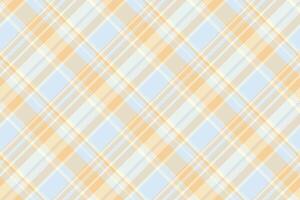 Subtle pastel plaid pattern in soft blues, peaches, and creams. Ideal for textile design, stationery, or website backgrounds. Evokes feelings of serenity and gentle warmth. vector