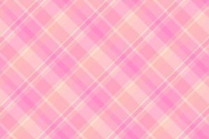Soft pink and peach diagonal plaid pattern. Ideal for feminine designs, backgrounds, textiles, or packaging. A gentle, subtle texture adds visual interest. vector