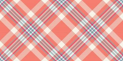 Vibrant coral and aqua plaid pattern. Perfect for textile design, website backgrounds, or crafting projects. vector