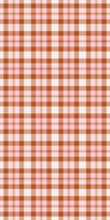 Christmas card textile plaid tartan, strong texture background fabric. Woven pattern check seamless in orange and red colors. vector