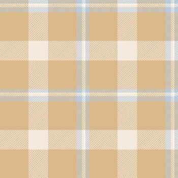 suave, clásico tartán modelo en bronceado y azul matices un versátil, sin costura diseño Perfecto para textiles, antecedentes, y gráfico proyectos necesitando calor y textura. vector
