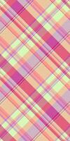 Subtle tartan fabric texture, track check textile plaid. Vichy seamless background pattern in light and red colors. vector