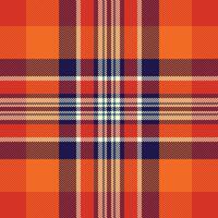 Vibrant orange and navy plaid pattern. Perfect for textile design, fall fashion, or autumnal themed projects. This richly textured image evokes warmth and comfort. vector