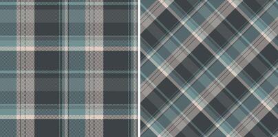 Plaid seamless textile of check pattern with a tartan texture background fabric. Set in vintage colors. Valentines day gift ideas. vector