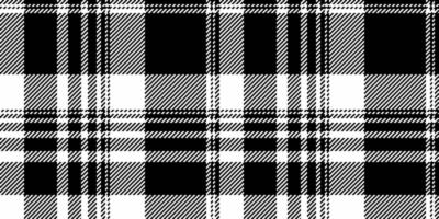 Stylish black and white plaid pattern. Perfect for textile designs, website backgrounds, or fashion illustrations. This classic geometric texture evokes a sense of order and timeless elegance. vector