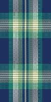 Display check tartan, home pattern fabric texture. Upscale background seamless plaid textile in blue and teal colors. vector