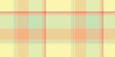 Pastel plaid pattern. Soft peach, mint green pale yellow create a cheerful, springlike textile design. Ideal for fashion, stationery, websites, and home decor. vector