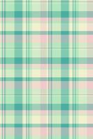 Guy tartan texture seamless, coat pattern background. Formal textile fabric check plaid in light and mint colors. vector