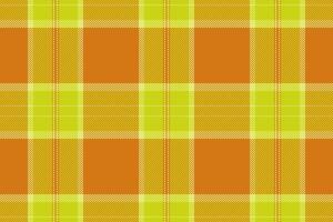 Vibrant orange and lime green plaid pattern. Perfect for textile design, website backgrounds, or autumnal themed projects. This cheerful, repeating texture evokes feelings of warmth and energy. vector