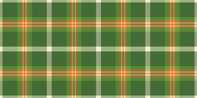 Vibrant green, orange, and cream plaid pattern. Perfect for textile design, website backgrounds, or autumnal themed projects. vector