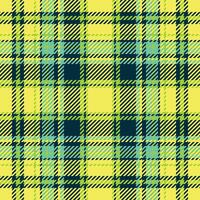 Vibrant yellow, green, and navy plaid pattern. Ideal for textiles, fashion, and web design. This energetic and stylish design evokes feelings of freshness and modernity. vector