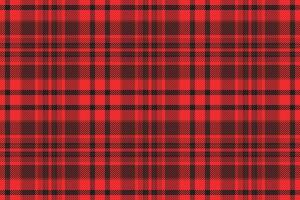 Vibrant red and black plaid pattern, perfect for textile design, apparel, or holiday projects. This seamless texture evokes warmth and tradition, offering a bold yet classic aesthetic. vector