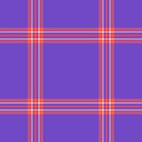 Coat texture textile seamless, knot fabric plaid background. Back tartan pattern check in pink and indigo colors. vector