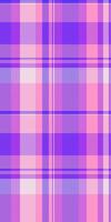Lady texture check seamless, magazine fabric tartan. Menu plaid background pattern textile in pink and violet colors. vector