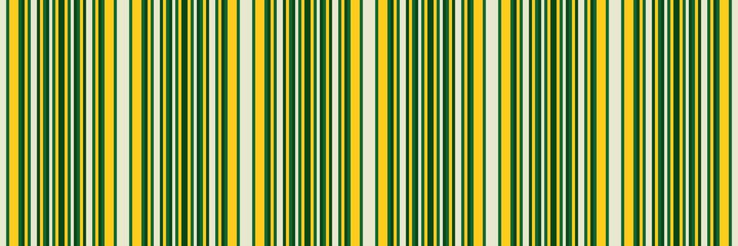 Patterned stripe seamless textile, free fabric background vertical. 1960s pattern texture lines in green and yellow colors. vector