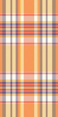 Vibrant autumnal plaid pattern in warm orange, beige, and muted purple tones. Perfect for textile design, fashion, and fallthemed projects.