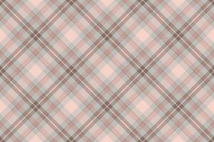 Elegant tartan pattern in soft pink, brown and grey. Ideal for backgrounds, textiles, wrapping paper, or adding a touch of cozy sophistication to design projects. vector