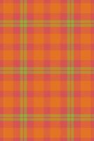 Us check seamless texture, image pattern textile plaid. Halftone background fabric tartan in red and orange colors. vector