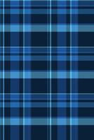 Winter textile seamless texture, hippy plaid pattern. Grunge background tartan fabric check in dark and cyan colors. vector