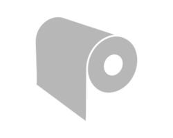 A minimalist grey illustration of a paper roll, symbolizing renewal, simplicity, and fresh starts. vector