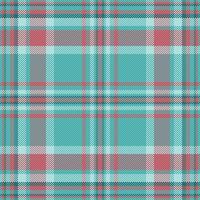 Seamless teal, gray, and coral plaid pattern. Perfect for textile design, apparel, or website backgrounds. This vibrant yet calming design evokes feelings of comfort and style. vector