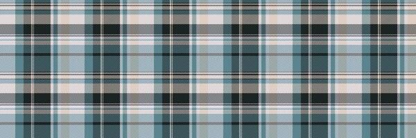 Sketching seamless pattern plaid, japan fabric background texture. Good tartan check textile in cyan and black colors. vector