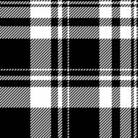Classic black and white tartan pattern. Timeless textile design, perfect for backgrounds, fashion, or graphic design. A versatile and stylish texture. vector