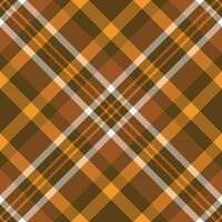 Classic plaid pattern with warm, earthy tones. Ideal for backgrounds, textiles, or designs needing a touch of tradition and rustic charm. Seamless graphic included. vector