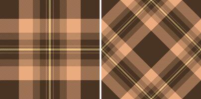 Tartan patterns in warm brown and beige hues, conveying tradition and comfort. Perfect for backgrounds, textiles, or autumnal designs. vector