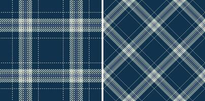 Classic tartan patterns in rich navy hues. Versatile backgrounds ideal for textile design, branding, or fashionrelated projects. Timeless texture and style. vector