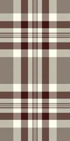 Elegant neutral plaid pattern in brown, beige, and white. Perfect for textile design, website backgrounds, or fashion projects. vector