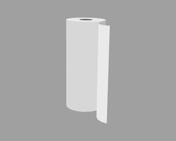 Clean, minimalist illustration of a paper roll against a neutral grey backdrop. Perfect for concepts of freshness, new beginnings, or simplicity. vector