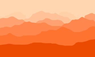 abstract desert landscape with layered orange silhouettes, perfect for warm, minimal background and design use. vector