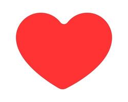 A vibrant red heart on a white background. A symbol of love, affection, and care. Perfect for Valentines Day, health concepts, romance, and expressing positive emotions. vector