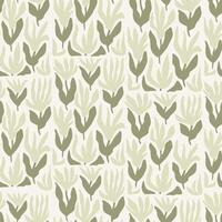 Abstract flowers seamless pattern. Trendy hand drawn background. Fashionable template for design. vector
