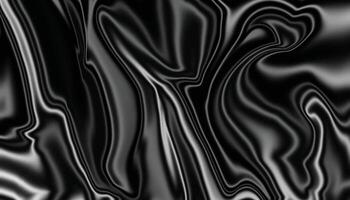 Black and White Liquid Marble Texture, Abstract Fluid Background, Horizontal Close Up vector