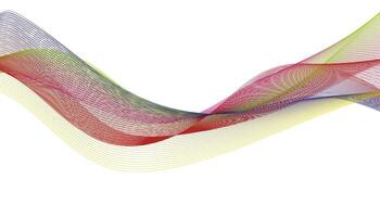 Colorful Wave Background with Gradient Lines vector
