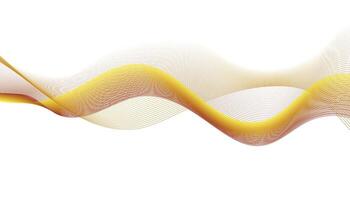 Yellow and Brown Abstract Wave Lines on White Background vector