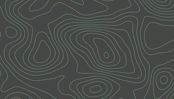 Dark Topographic Map Background with Blue Contour Lines vector