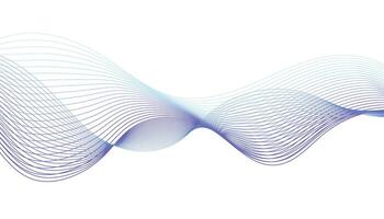 Blue Abstract Wave Lines on White Background vector