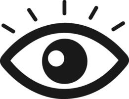 Simple eye icon on transparent background . vector