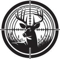 Deer in Crosshairs Target Hunting Silhouette vector
