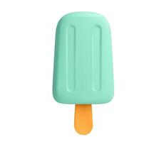 3d ice cream on a stick icon. vector