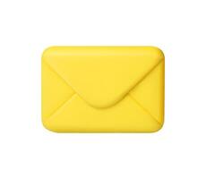 3d closed mail icon vector