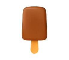 3d ice cream on a stick icon vector