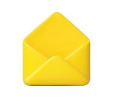 3d open mail icon. vector