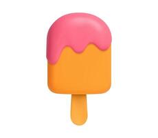 3d ice cream icon. vector